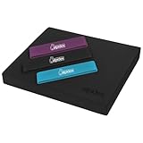 ALPIDEX Balance Pad 48x40x6 cm Balancekissen Schwarz inkl. 3 Fitnessbänder Stabilität Koordination Verbessertes Gleichgewicht Kissen Rutschfest Wackelkissen Balancegerät Gleichgewichtstrainer