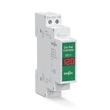 TONGOU DIN-Schienen-Voltmeter DC11~310V, Voltage meter mit roter LCD-Digitalanzeige, DC Messgerat Gleichspannungsprüfung für PV-Solarsystem/Batterie