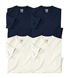 ATLAS FOR MEN - 4er-Pack einfarbige T-Shirts mit V-Ausschnitt - 4XL