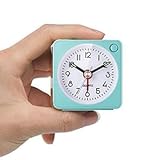YouJabz Mini Wecker Analog, Klassischer Analoger Reisewecker mit Licht, kompakte Größe, Wecker Ohne Ticken ruhiges Quarzuhrwerk, Einfache Bedienung, Zurück zur Schule Geschenk