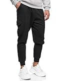 Indicode Herren Bendner Cargo Jogginghose | Trainingshose Jogger Freizeithose für Männer Black XL