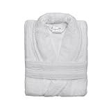 Umbrella Outdoors Hochwertiger Baumwoll-Frottee-Bademantel – Unisex-Bademantel in Spa- und Hotelqualität, extra weich und saugfähig, dicke Handtuch-Bademäntel für Damen und Herren, weiß, S