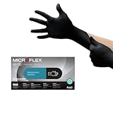 Ansell Microflex 93-732, Vielseitige Nitrilhandschuhe, Einweghandschuhe für präzise Handhabung, Arbeitshandschuhe für mechanische Aufgaben, Latexfrei, Puderfreie Einmalhandschuhe, 100 Stück, Gr. L