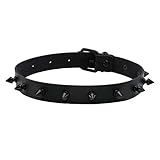 Manfnee Punk Gothic Choker Halsband Halskette PU Leder Spike Nieten Halsband für Männer Frauen