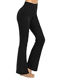 Promover Yoga Hosen Damen Stretch Mit Taschen Activewear-Hosen Trainieren Bootleg Schlaghose Bootcut Sporthose Fitness Hohe Taille Flare Hose Aktive Freizeit Jazzpants