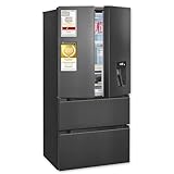 Exquisit Frenchdoor-Kühlschrank, 506 L, Kombigerät, 2-in-1, Kühl- und Gefrierteil, No-Frost, Wasserspender, inoxlook, FD5490-160-WS-202E inoxlook-az