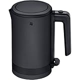 WMF Küchenminis Mini Reise-Wasserkocher Edelstahl 0,8l, elektrischer Wasserkocher mit Kalkfilter, 1800 W, kleiner Teekocher, edelstahl, schwarz