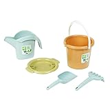 Theo Klein 7673 Klein goes Bio - Sandeimer Set I Buntes Sandkasten-Set aus Biokunststoff I mit Eimer, Gießkanne und vielem mehr I Spielzeug für Kinder ab 18 Monaten