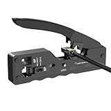 GREATRICH RJ45 Crimpzange und LAN Crimpzange RJ45 für CAT8/CAT7/CAT6a/CAT6/CAT5e Stecker, inklusive RJ11/RJ12, Netzwerkstecker Crimpwerkzeug mit rutschfestem Griff, Netzwerk Werkzeug Set