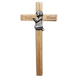 Kind Kreuz Ornament aus Holz personalisiert Beten Junge Beten Mädchen Kind Wand Kreuz Taufe Geschenke Segen für Erstkommunion Geburtstag Baby Shower Taufe