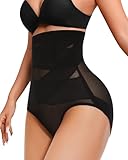 Q-WOOFF Shapewear Damen，Bauch Weg，Miederpants，Bauchweg Unterhose Damen,Shapewear Body,Tummy Control ，Doppelschichtiger Bauch, Elastisch und Atmungsaktiv (Schwarz, M)
