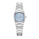 Jacques Du Manoir Horizon Ladies, Damen Armbanduhr, Quarz Analog, Edelstahl, 25mm, Edelstahlarmband, Silber, 5 bar, Zifferblattfarbe: Blau, JWL05602