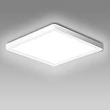 Ouyulong Led Deckenleuchte 18W 4000K 1620LM Quadrt Deckenleuchte für Wohnzimmer Schlafzimmer Badezimmer Küche Bad Keller Balkon Deckenleuchte Led Ultra Dünn Ø 23cm IP44...(1)