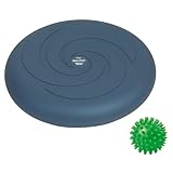 Fitness-Freund Kombi-Set Balancekissen 33 cm blau-grau und Massageball apple-grün 8cm