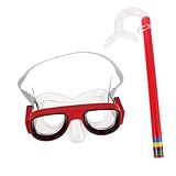 Kisangel Schnorchelset mit Verstellbarem Kopfband Lebensmittelechtes Silikon HD Antibeschlag Tauchmaske und Atemrohr Sicherer Schutz für Schwimmbad und Strand Komfortabel für Empfindliche