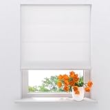 Radeco® Raffrollo ohne Bohren 100 x 180 cm weiß, Größen von 60 bis 160 Breite, raffrollo klemmfix, raffrollo Blickdicht, raffrollos