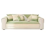 GGYTMQL Creme Windsofa Kissen Four Seasons Universal Nicht-Schlupfkissen-Leder-Sofa Vollverpackung (90 * 120)