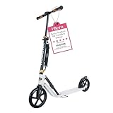 HUDORA BigWheel Style 230 Scooter - Stabiler Aluminium-Roller mit großer Trittfläche - Höhenverstellbarer & zusammenklappbarer Cityroller für bis zu 120kg - Tretroller für Jugendliche & Erwachsene