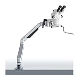 KERN KP-5292 Stereomikroskop-Set Trinokular, 0,7-4,5x; Gelenkarm-Ständer Klemme, LED-Ring