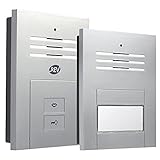 REV Quattroline, Gegensprechanlage mit Türöffner, Netzteil 230VAC, 3 Klingeltöne, silber