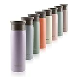 eppikan eppiToGo Edelstahl Thermobecher, Kaffee-to-go Becher, 350 ml, 500 ml Travel Mug, Autobecher, auslaufsicher mit hygienischer 360°-Trinköffnung (Pastel Purple, 500 ml)