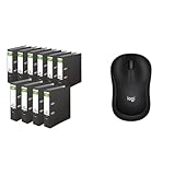 Original DINOR Ordner-Wolkenmarmor-Recycling - Made in Germany & Logitech M220 SILENT Kabellose Maus, 2,4 GHz mit USB-Empfänger