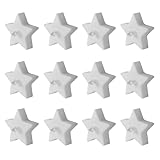 Hemobllo LED Sternenkerzen 12 Stück Flammenlose Geburtstagskerzen aus Kunststoff mit Warmweißem Licht Batteriebetrieben Kreative Fünfzackige Kerzenlampe für Party und Weihnachtsdeko