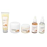 Kurkuma-Hautpflegeset, Tonmasken-Set, Anti-Aging-Haut Strahlend, Inklusive Kurkuma-Serum, Gesichtswaschmittel, Gesichtsöl, Creme, Tonmasken, Zur Korrektur Dunkler Flecken,