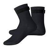 Encuryna 3mm Neoprensocken für Damen Herren, Tauchsocken Rutschfeste Sohle, Unisex Warm Schwimmen Beachvolleyball Socken für Schnorcheln, Surfen, Segeln, SUP, Wassersport M (40-41)