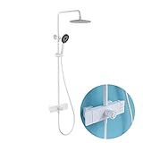 Handheld Duschthermostatische Duschsystem Wandmontierte Duscharmaturen Set 10 Zoll Herbst Duschkopf mit 3 Modi Hand Dusche 3 Funktionen Duschaufsatz Wasserfall Wanne Spout Spout LWX