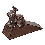 Türstopper Cast Iron Door Stop Türstopper mit Froschmotiv für Innentüren, Antik Türstopper Aus Massivem Eisen für Bauernhaustüren, Wohnzimmertüren, Kein Bohren(Antique iron color)
