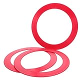 ANDRESLAD 3 Jonglierringe aus Kunststoff Leichtes Jonglierset für Outdoor Wurfspielzeug Rot Robust und Wetterfest Fördert Koordination und Beweglichkeit