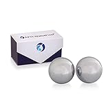 Meditation Qi-Gong-Kugeln mit Klangwerk | Klangkugeln | Yin Yang | Design Metall silber | verschiedene Durchmesser (Ø 40 mm)