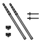 2er Set Kohlefaser Zeltstange Teleskop 56.5-240cm Verstellbares Teleskopstange Kohlefaser für Zelte Tarp,Ultraleichte Ultrastarke Zeltstange Tarp Stangen für Camping