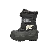 Sorel KIDS SNOW COMMANDER Schneestiefel für Unisex Kinder, Schwarz (Black x Charcoal) - Toddler, 23 EU