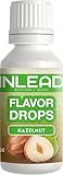 INLEAD - Flavor Drops | Zuckerfrei & Kalorienfrei | Aromatropfen für Speisen & Getränke | Vielseitig einsetzbar | Top Geschmack | Vegan - 30ml (Hazelnut - Haselnuss)