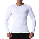 VanKee Herren Kompressionsshirt Langarm Schweißableitende Schnell Trocknende Funktionsshirt Atmungsaktiv Langarm Geeignet Zum Laufen Und Trainieren