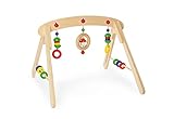 PINOLINO Babygym Jane, aus Holz, zur Spiel- und Greifanimation, mit Kugeln, Ringen, Halbkugeln und einem Glückspilz, für Babys ab 3 Monaten