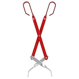 WOHPNLE Kaminzange, Multifunktions-Feuerzange, Scherenähnliches Mechanisches Griffdesign, Feuerstellenzange Mit Langem Griff, Brennholzzange, Leichte Grillzange, Tragbare, Extra Lange Zange