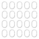 Duschvorhangringe, 20 Pcs Kunststoff Duschvorhang Haken, Ringe für Duschvorhang in C-Form, Vorhang Aufhängeringe