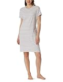 Schiesser Damen Nachthemd Kurzarm weiche Baumwolle Bigshirt mit Taschen - Nightwear, Silbergrau-Mel._181251, 40