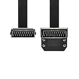 Nedis SCART-Kabel - SCART Stecker - SCART Stecker - Vernickelt - 480p - 2.00 m - Flach - PVC - Schwarz - Label