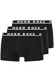 BOSS Herren Trunk 3P CO/EL Dreier-Pack Boxershorts aus Stretch-Baumwolle mit Logo am Bund,M,Schwarz