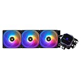 Thermalright Frozen Prism 360 Schwarz ARGB Liquid CPU Wasserkühler mit 120mm ARGB PWM Lüfter,Computer Wasserkühler für AM4/AM5, Intel lga1700/1851/1150/1151/1200/2011