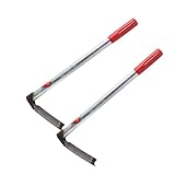 VOSAREA 2 Stück Teiliges Gartenhacke mit Langem Stahlgriff Ergonomisches Unkraut jätwerkzeug für Hausgarten Schule und Büro Robustes Rostfreies Garten Werkzeug zum Graben und Pflanzen
