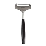 Boska Weichkäsehobel Milano+, Käseschneider, Käsereibe, Edelstahl, Geräuchertes Buchenholz, Schwarz, 18 cm, 307416