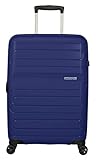 American Tourister Sunside - Spinner M, Erweiterbarer Koffer, 68 cm, 72.5/83.5 L, Blau (Dark Navy)