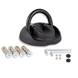 VINZ Everest Wandanker / Bodenanker | ART4 Zertifikat | Bügelstärke Ø14mm | zur Sicherung für Motorrad Moped Fahrrad | auf- und einklappbar Befestigungsanker | mit Befestigungsmaterial (Schwarz)