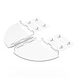 CHEOTIME 2 Duschregale aus Acryl, transparenter, selbstklebender Eckregal-Organizer zur Wandmontage, Badezimmer-Aufbewahrungsregal ohne Bohren für Shampoo, Toilettenartikel