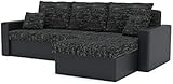 Ecksofa Zeus mit Schlaffunktion. Best Schlafsofa. Eckcouch mit Bettkasten. Couch Wohnzimmer Polstermöbel. Möbel.(Lawa 06 + Soft 11)